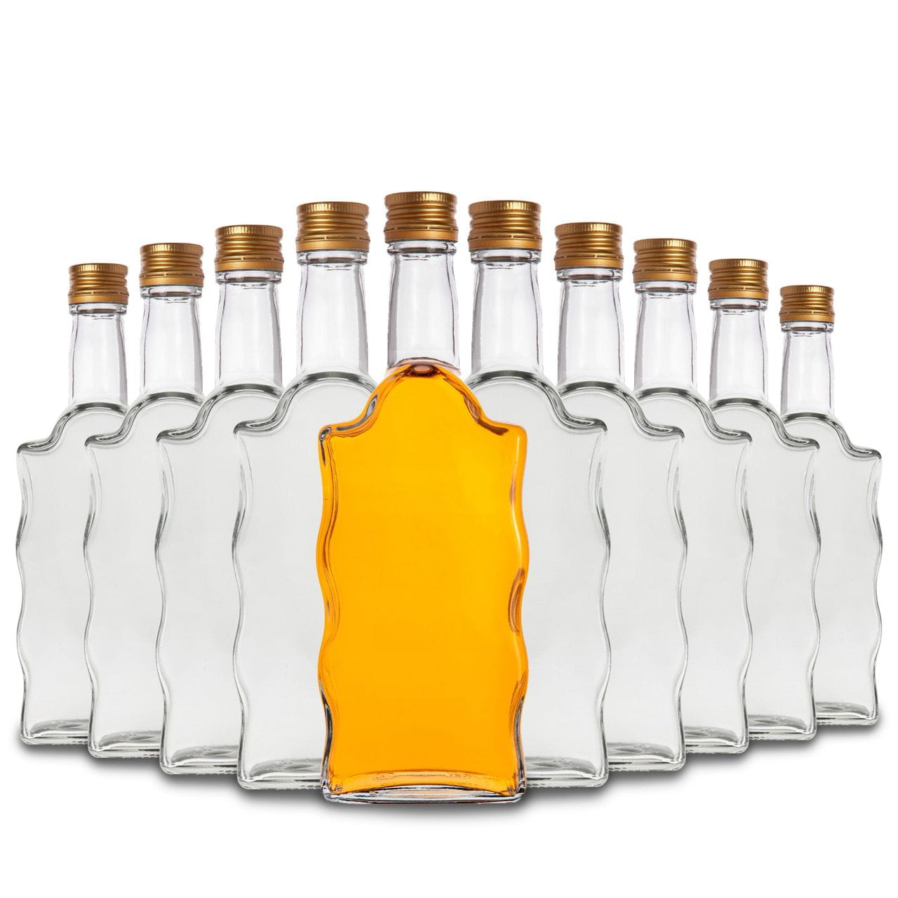 10x Butelka szklana WARTA fala z zakrętką na bimber nalewki 500ml