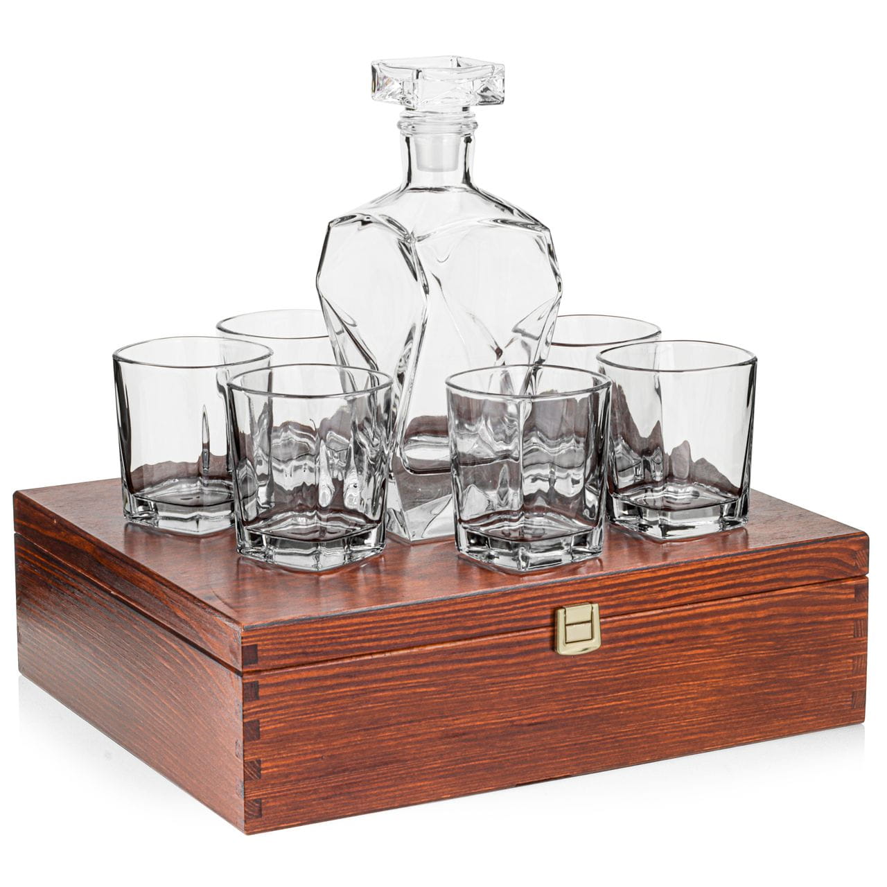Zestaw do whisky karafka i szklanki 6+1 Edwanex + TG w skrzynce z GRAWEREM
