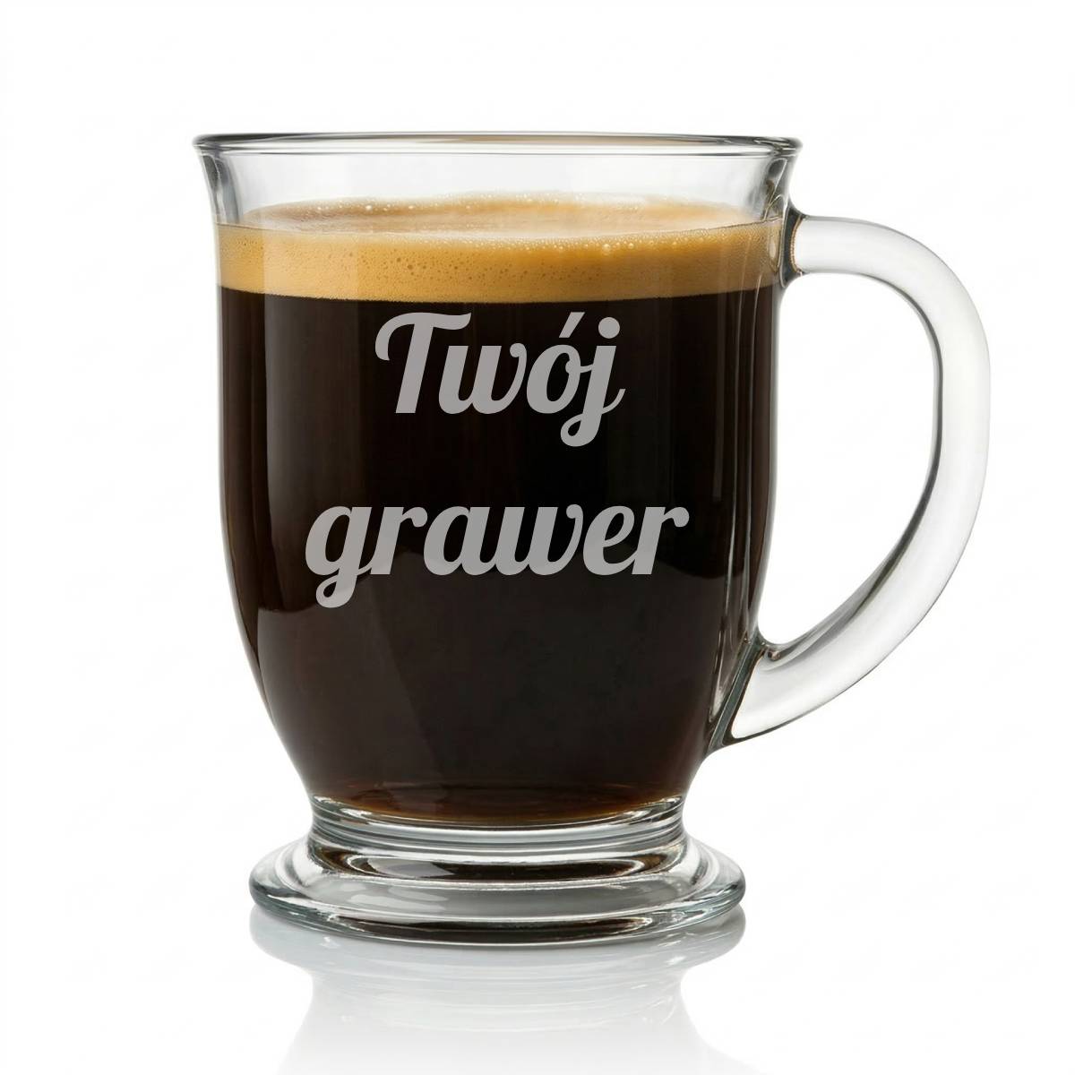 Kubek z grawerem do kawy herbaty szklanka 400ml 1szt
